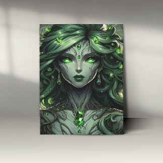 Jade-Mit Augen Earth-Mother Leinwanddruck