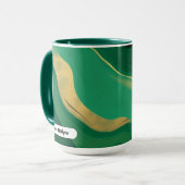 Jade Modern Aesthetic Emerald Mystic Swirl Tasse (Vorderseite Links)
