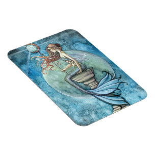 Jade-Mond-Meerjungfrau Premium-Vinyl-Magnet Magnet