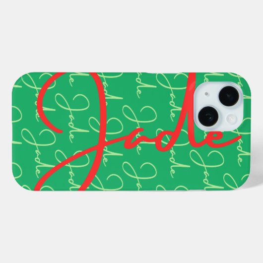 Jade Name Design Pattern Case-Mate iPhone Hülle (Rückseite (Horizontal))