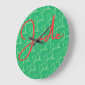 Jade Name Design Pattern Große Wanduhr (Winkel)