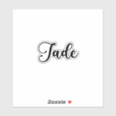 Jade Name - Handgeschriebene Kalligrafie Aufkleber (Blatt)