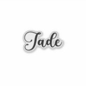 Jade Name - Handgeschriebene Kalligrafie Aufkleber (Vorderseite)
