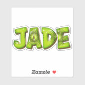 Jade Name Kiwi Design Aufkleber Sticker (Blatt)