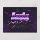 Jade Name Vorname lila Postkarte Geburtstag (Vorderseite)
