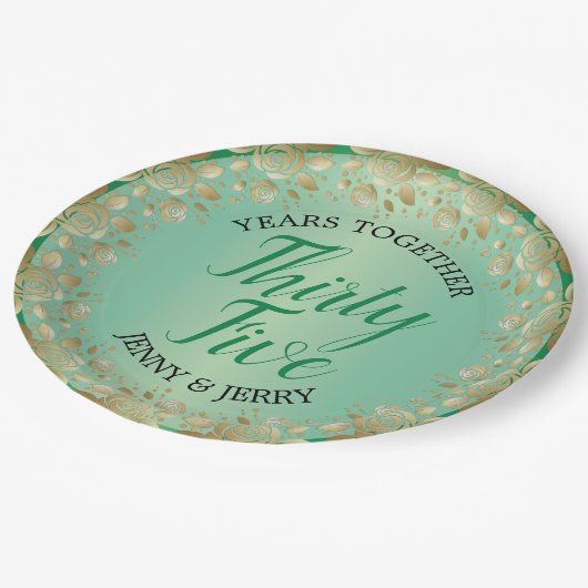 Jade-Papierplatte Pappteller (Schrägansicht)