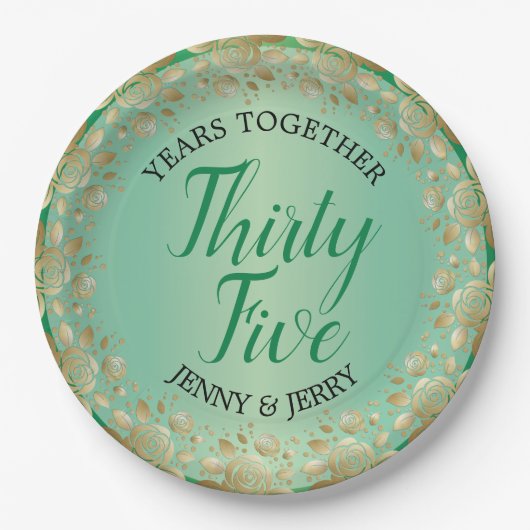 Jade-Papierplatte Pappteller (Vorderseite)