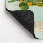 Jade-Schildkröte-Monogramm Mousepad (Ecke)