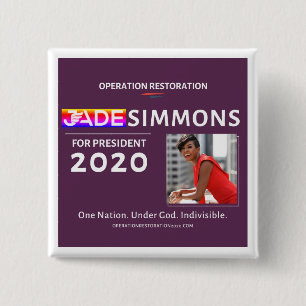 Jade Simmons für Präsident 2020 Button