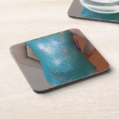 Jade Sparkle Gymnastics Leotard Lover Getränkeuntersetzer (Linke Seite)