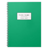 Jade-Spitzenkörper gefärbt Notizblock (Vorderseite)