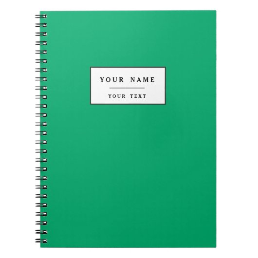 Jade-Spitzenkörper gefärbt Notizblock (Vorderseite)