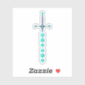 Jade Sword of the Paladin Tabletop RPG Aufkleber (Blatt)