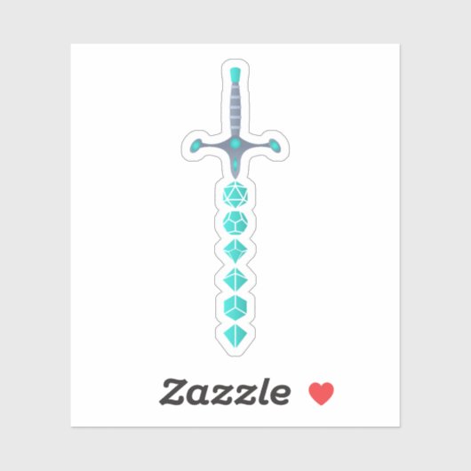 Jade Sword of the Paladin Tabletop RPG Aufkleber (Blatt)