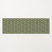 Jade Tree Blätter auf Brown Yogamatte (Vorderseite (Horizontal))