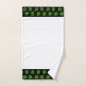 Jade Tree Blätter auf Schwarz-Weiß-Badetuch-Set Badhandtuch Set (Handtuch)