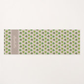 Jade Tree Blätter & Name auf Beige Yoga Mat Yogamatte (Vorderseite (Horizontal))