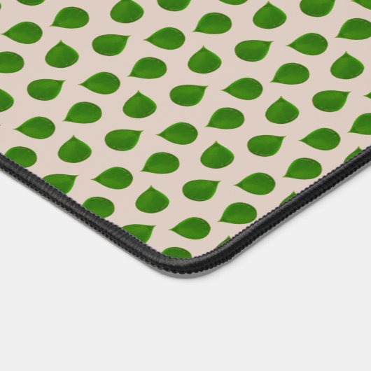 Jade Tree Green Blätter auf Beige Schreibtischunterlage (Ecke)