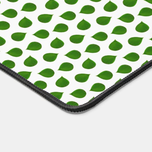 Jade Tree Green Blätter auf Weiß Schreibtischunterlage (Ecke)