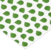 Jade Tree Green Blätter auf Weiß Tischdecke (Schrägansicht)