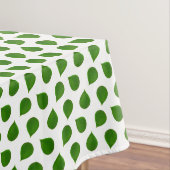 Jade Tree Green Blätter auf Weiß Tischdecke (Beispiel)