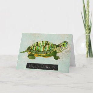 Jade Turtle Birthday Card Karte