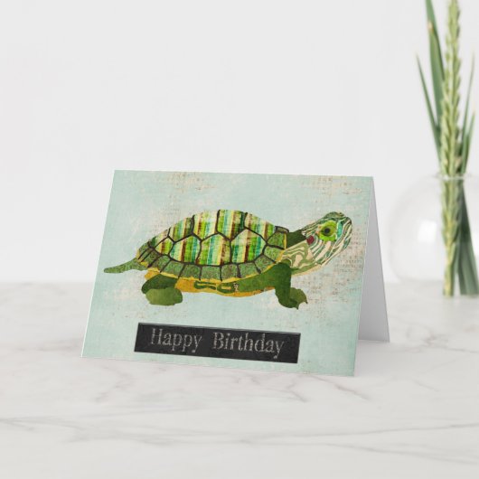 Jade Turtle Birthday Card Karte (Vorderseite)