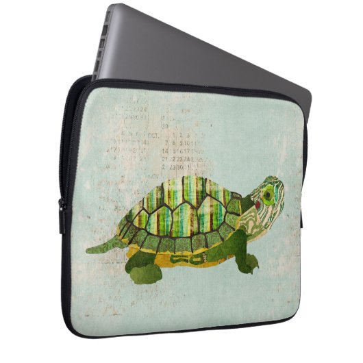 Jade-Turtle-Computersleeve Laptopschutzhülle (Vorne Rechts)