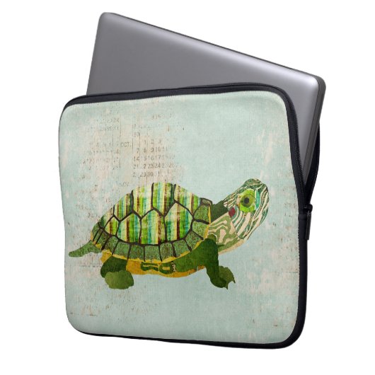 Jade-Turtle-Computersleeve Laptopschutzhülle (Vorderseite Links)