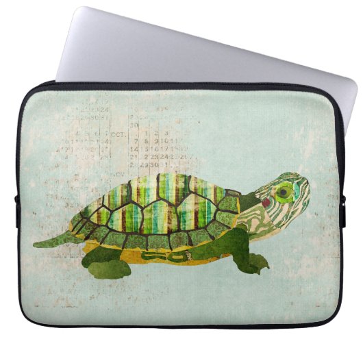 Jade-Turtle-Computersleeve Laptopschutzhülle (Vorderseite)