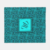 Jade und Black Fleece Blankon Monogramm (Vorderseite (Horizontal))