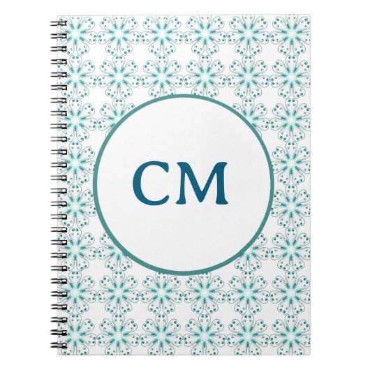 Jade und Blue Wirbel Notizblock (Vorderseite)