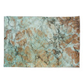 Jade- und Gold-Glitzer-Marmor Kissenbezug (Rückseite)