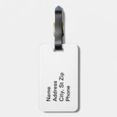 Jade und Schwarz-Blumenart Gepäckanhänger (Rückseite vertikal)