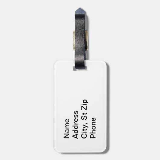 Jade und Schwarz-Blumenart Gepäckanhänger (Rückseite vertikal)