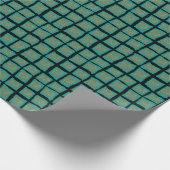 Jade und Türkis mit Gold Geschenkpapier (Ecke)