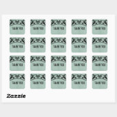 Jade Vintag Wirbel Danke an Stickers (Blatt)