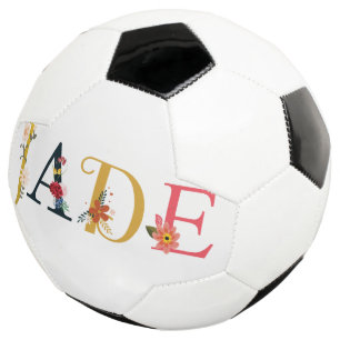 JADE Vorname Elegant bestickt Fußball
