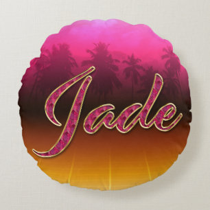 Jade Vorname Name golden pink Kissen
