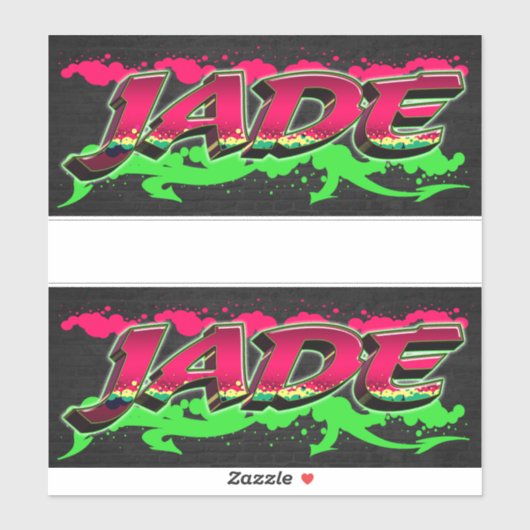 Jade Vorname Name Graffiti Aufkleber Sticker (Blatt)