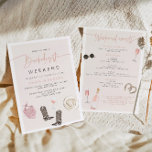 JADE Wine Cowgirl Country Bachelorette Itinerary Einladung<br><div class="desc">Diese bachelorette Einladung und Reiseroute Vorlage bietet Aquarellwein-Country-Accessoires mit Cowgirl Unterton und bearbeitbaren Backside-Route. Bearbeiten Sie die meisten Texte einfach,  um den Anforderungen Ihrer Veranstaltung gerecht zu werden. Diese Einladung ist perfekt für einen Nashville oder Wein Land Bachelorette.</div>