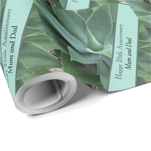 Jade zum 26. Hochzeitstag Geschenkpapier (Rolleneckpunkt)