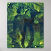Jaded Lover 1 Deep Green Abstract Art Print Poster (Vorne)