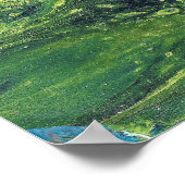 Jaded Lover 1 Deep Green Abstract Art Print Poster (Ecke)