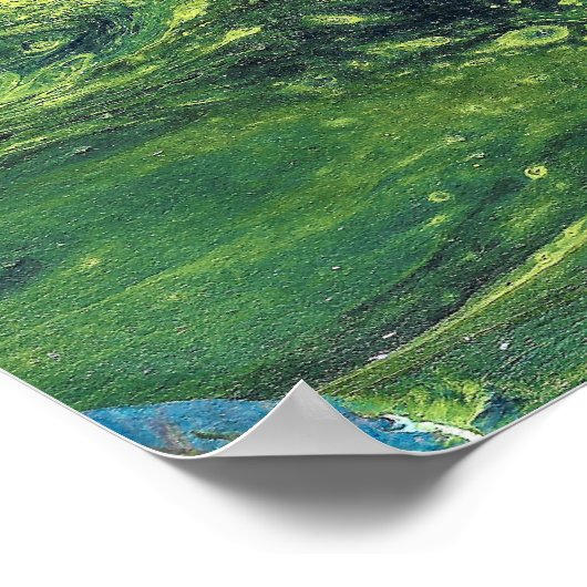 Jaded Lover 1 Deep Green Abstract Art Print Poster (Ecke)