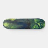 Jaded Lover 1 Deep Green Abstract Skateboard Deck (Horizontal)
