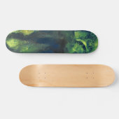 Jaded Lover 1 Deep Green Abstract Skateboard Deck (Horizontal)