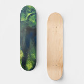 Jaded Lover 1 Deep Green Abstract Skateboard Deck (Vorderseite)