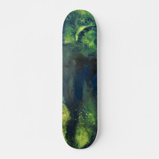 Jaded Lover 1 Deep Green Abstract Skateboard Deck (Vorne)