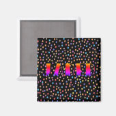 Jaded Magnet mit Polka Dot Background für Kühlschr (Vorderseite/Rückseite)